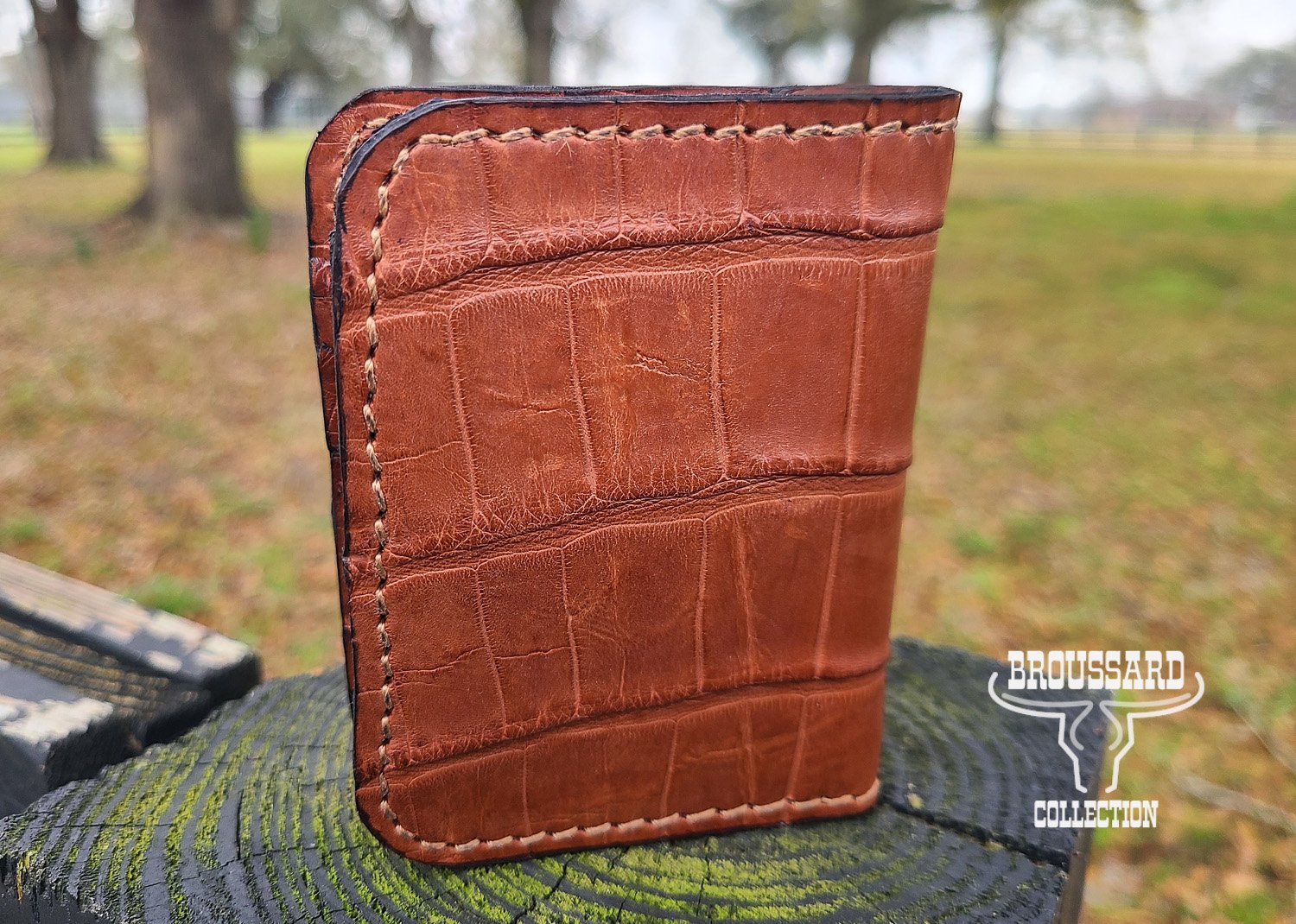 Handcrafted Alligator Skin Wallet - Image 2