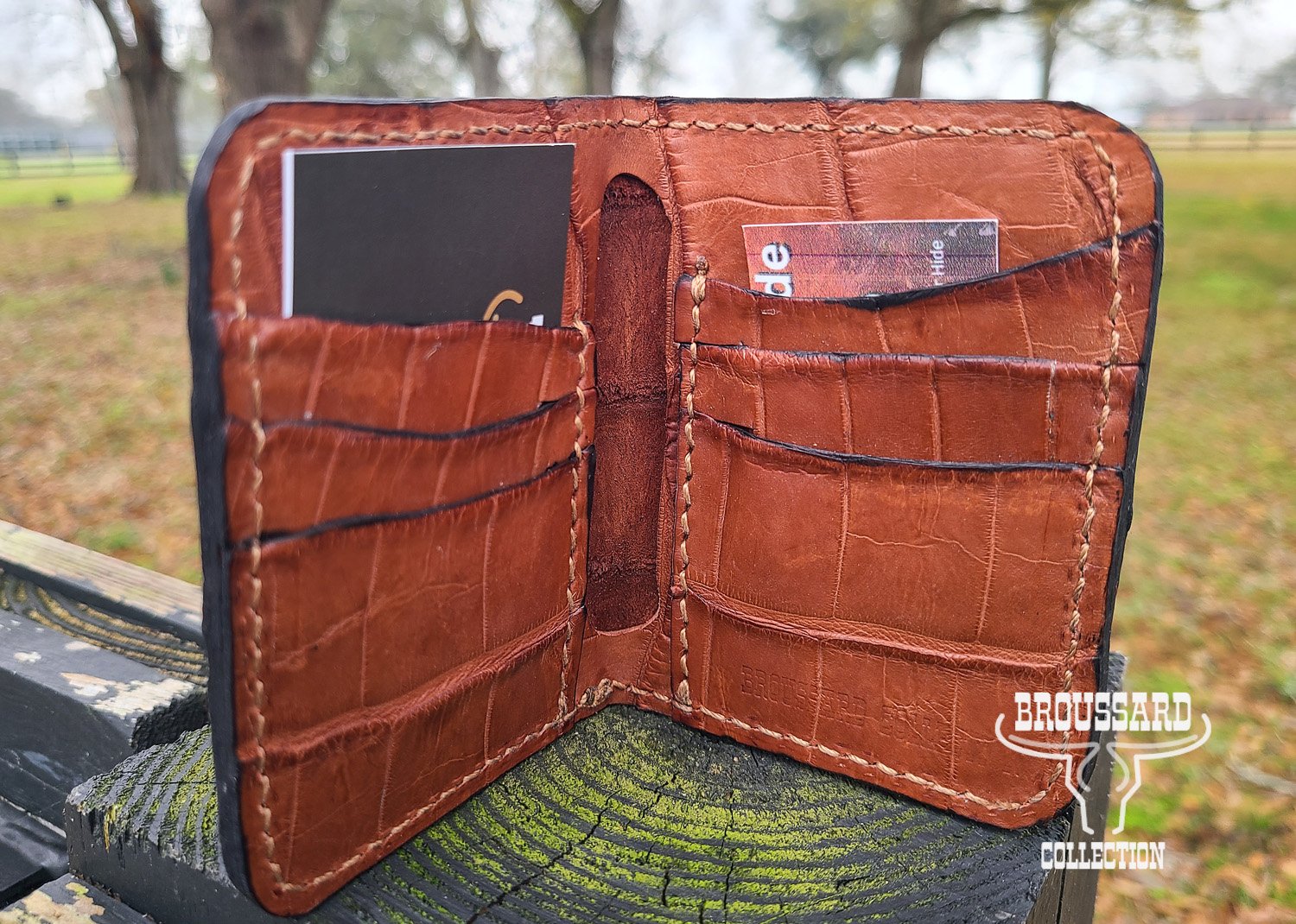 Handcrafted Alligator Skin Wallet - Image 3