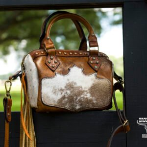 Cajun Speed Purse (Hair-On Cowhide + Bronze Studs Edition)