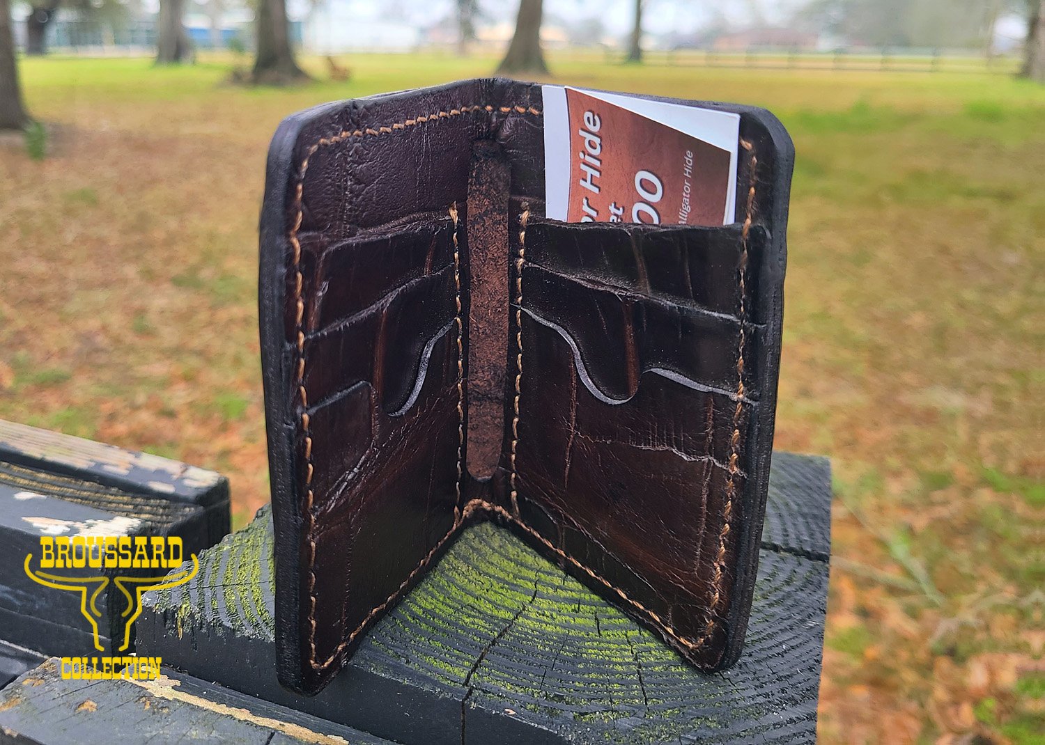 Handcrafted Alligator Skin Wallet - Image 3