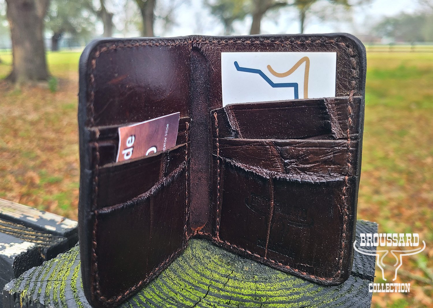 Handcrafted Alligator Skin Wallet - Image 2