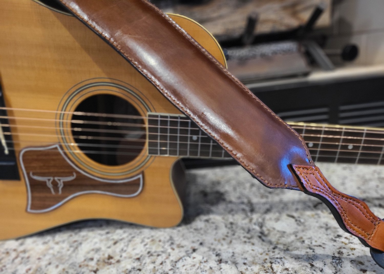 The Bayou One™ – Handcrafted Guitar Strap – Saddleback - Image 2